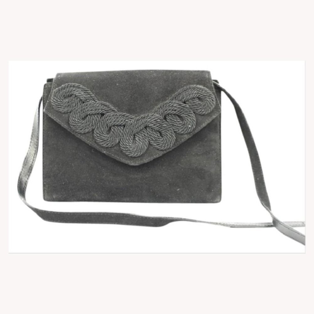 Salvatore Ferragamo Suede Flap Woc Msml9 Black